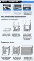 Maison conteneur pliable durable et respirante de 20 pieds, panneaux sandwich, installation facile, bureau préfabriqué mobile pour la construction et l'exploitation minière
