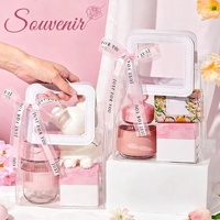 Set Hadiah Suvenir Pernikahan dengan Tas Transparan, Hadiah Elegan untuk Pengiring Pengantin, Baby Shower, dan Pesta Ulang Tahun
