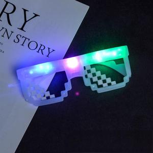 แว่นตาโมเสค LED กรอบแฟลชใหม่สำหรับฮาโลวีนปาร์ตี้เรืองแสงในที่มืดอุปกรณ์ตกแต่งบุคลิก - Product Image 4
