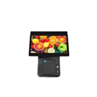 Layar sentuh Register tunai Terminal POS Desktop sistem POS semua dalam satu Printer termal 80mm bawaan