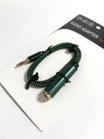 Cable de Transmisión de Audio de Alta Calidad, Trenzado de PVC, Chapado en Oro, de 3.5mm a 6.35mm, Macho a Hembra, para Micrófono de 6.35mm