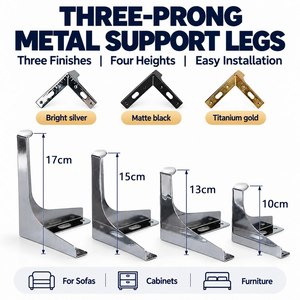 Pieds de Meuble Métalliques Modernes de Remplacement, Pieds Robustes en Fer pour Maison, Bureau, Cuisine, Salle de Bain, Canapé, Armoire, Meuble TV, Bricolage - Product Image 4