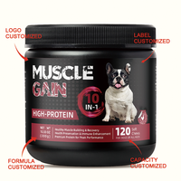 Friandises à Mâcher Personnalisées pour le Développement Musculaire des Chiens – Soutien pour Tous les Chiens, Améliore le Développement Musculaire, Optimise la Composition Corporelle, Constructeur Musculaire
