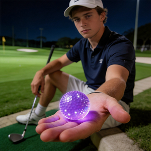 Direct Factory <b>LED</b> Glow Golf <b>Ball</b> <b>LED</b> Multicolor Hardness 15 to 40 - 45g Impact Activated 40HQ FCL Bulk Wholesale - Product Image 1