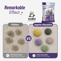 Litière pour chat en bentonite agglomérante en gros, granulométrie 0,5-2 mm, sable d'argile sans poussière avec fraîcheur longue durée