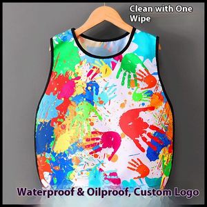 Chaleco con Logotipo Personalizado y Delantal Impermeable con Mangas para Estudiantes de Jardín de Infancia, Publicidad, Capacitación, Actividades Escolares - Product Image 2