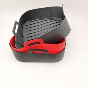 New Design <b>Large</b> Reusable Silicone Air Fryer Liner Pot, Non-stick Baking Plate Set for Kitchen Cookware - Product Image 2