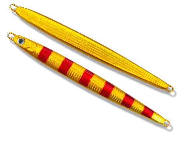 Rayure rouge dorée