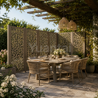 Panneaux composites décoratifs pour clôture de jardin en WPC, avec poteaux en aluminium, faible entretien, taille personnalisée, vente en gros