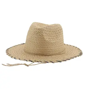 批发草帽女式夏季可折叠沙滩帽防紫外线太阳帽带蝴蝶结沙滩