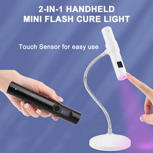 Gel de curado rápido flash cure la lámpara de uñas sin cable 9W mini lámpara LED UV gel Rosa x lámpara de uñas - Product Image 5