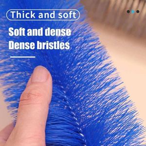 Brosse à éventail en microfibre pour le dépoussiérage, outil de nettoyage avec manche en acier inoxydable ou en bois de bambou, pour ventilateurs de plafond, climatiseurs, meubles et maison - Product Image 3
