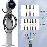 Neuer GoodLink Wandmontierter Schnell-Ladestandfuß 22KW AC EV-Ladegerät Typ 2 Steckdose IP65 32A 380V CE TUV Zertifiziert 5M Kabel Modell S01 Box