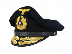 หมวกแก๊ปนายทหารกองทัพเรือเยอรมันยุคสงครามโลกครั้งที่ 2 รุ่นลิมิเต็ดอิดิชั่น พร้อมลายปักพวงหรีดและเครื่องหมาย - Product Image 1