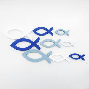 Holy <b>Decoration</b> Wood <b>Baptism</b> Decor Hollow Wooden Fish Confetti for Boy Girl Christening Communion - Product Image 4