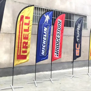 Custom Advertising Double Sided Polyester Outdoor Sports Festival 2m 3m 4m 5m Feather Flag - Product Image 4