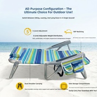 Chaise de plage pliable portable personnalisable pour les loisirs en plein air, design moderne avec sac à dos inclus