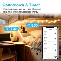 Prise Intelligente Électrique Antela avec Passerelle Foro Passante 16A 240V, Contrôle par Application Wi-Fi, Interrupteur Universel en Plastique Marche-Off-Marche