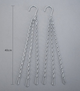 Factory Direct Sale Metal <strong>Hanging</strong> <strong>Chain</strong> Double Hook Design Iron Flower Pot Hanger <strong>Chain</strong> Coconut Fiber <strong>Basket</strong> <strong>Chain</strong> - Product Image 3
