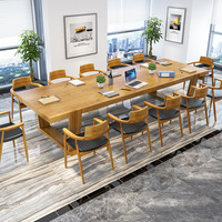 Bureau nordique en bois massif, design minimaliste pour réunions, tables de négociation, chaises, formation du personnel, tables de conférence