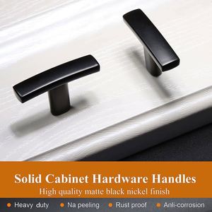 WEKIS Zinc Alloy Cabinet <b>Knobs</b> 10 Pack Single Hole Matte Black Design Bedroom Drawers <b>Dressers</b> Exterior Warehouse Kitchen - Product Image 4