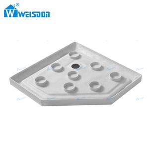 Base de <span class=keywords><strong>douche</strong></span> de style nord-américain Weisdon, drain d'angle, plateau de <span class=keywords><strong>douche</strong></span> en acrylique blanc diamant - Product Image 2