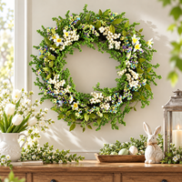 Guirlande de printemps artificielle, baies et verdure florale, décoration d'intérieur, ornement mural ou à suspendre à la porte, design réaliste, vente en gros d'usine