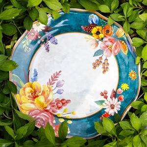 จานเซรามิกเคลือบเงาสำหรับตกแต่งโต๊ะอาหาร - Product Image 4
