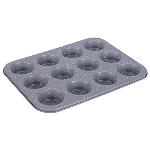 Moule à muffins 12 cavités, antiadhésif, rectangulaire, pour la pâtisserie à domicile - Product Image 1