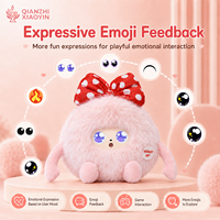 Sac bandoulière mini en peluche connecté IA, rose à pois avec nœud, IA vocale, 6 langues, mémoire longue durée, multi-usages, pour le quotidien, les voyages, cadeau