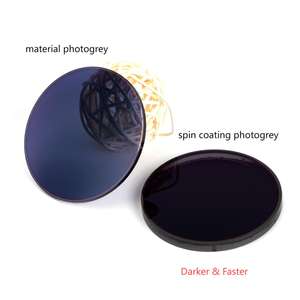 도매 하이 퀄리티 1.56 스핀 코팅 변색 퓨어 그레이 싱글 비전 광학 렌즈 - Product Image 3