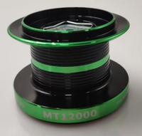 Moulinets de pêche spinning noirs personnalisables OEM 1000~7000, pour gaucher, en métal, pour la pêche à la traîne et au lancer, système à deux vitesses, rapport de transfert 5.2:1, pour rivière