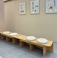 Ensemble de table et chaises de négociation pour café commercial de luxe moderne, sièges en cuir, plateau de table en bois - 4 places, écologique, pour hôtel