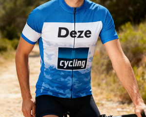 Maillot de cyclisme personnalisé de qualité supérieure, séchage rapide, respirant, anti-UV UPF 50, manches courtes, maillot de vélo de route pour hommes - Product Image 3