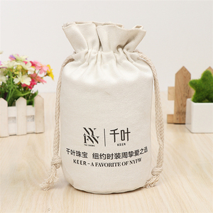 Bán Buôn Tùy Chỉnh Logo In Tự Nhiên Vải Bố Vải Lanh Đay Lanh Vải Dây Rút Sack Cotton Bag Cho Khuyến Mãi - Product Image 4
