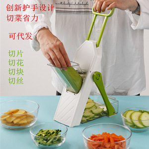 Prensa manual de 4 cuchillas para cocina, <span class=keywords><strong>mandolina</strong></span> de verduras, cortador de alambre <span class=keywords><strong>vertical</strong></span>, picador rápido de alimentos - Product Image 2