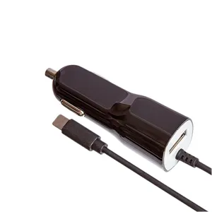 Produsen pengisi daya mobil portabel pengisi daya Usb mobil cepat dengan USB C kabel ekstensi pengisi daya