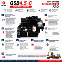 Moteur diesel original DCEC Cumins 110-160 ch QSB4.5-C 4 cylindres, norme EU Stage III, pour excavatrice, chargeuse, machines de construction