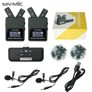 Мой микрофон W109-A 2,4 ГГц мини лацкан клипса Lavalier беспроводной микрофон профессиональный для записи мобильного телефона с двумя передатчиками - Product Image 6