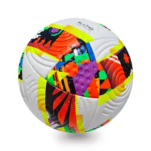 工厂最新Pu皮革定制官方尺寸足球批发热粘合足球