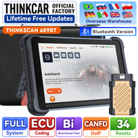 THINKCAR THINKSCAN 689BT, Herramienta de Diagnóstico Bluetooth con Codificación ECU y 34 Funciones de Reinicio, Actualizaciones Gratuitas de por Vida, Escáner OBD2 para Talleres de Reparación de Automóviles