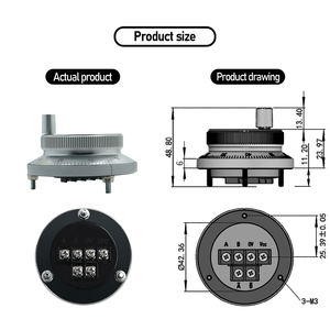 61mm 80mm Metal plateado 24V 5V 25 pulso 100 rueda de mano CNC generador de pulso manual - Product Image 4
