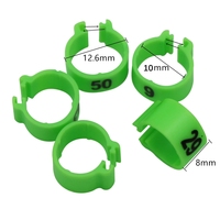 Vente en gros multicolore 8mm hauteur 10mm ID plastique Pigeon jambe anneau volaille oiseau perroquet pied anneau à vendre