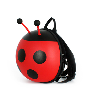 SUPERCUTE 3D coccinella a forma di Mini zaino scuola guscio duro con Anti-perso cinturino EVA PU imbracatura di sicurezza per ragazzi e ragazze - Product Image 1