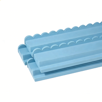 Support de Mahjong Ondulé YUDA Portable et Moderne de 19/20/21 Pouces, Bleu, Style Américain, avec Poussoir à Bord Festonné