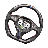 Volant en cuir perforé en fibre de carbone adapté à la BMW Série 3 Série 5 E46 M3 M6 E61 E62 E63 Amélioration de l'intérieur