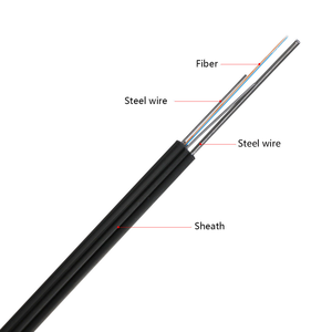 GJYXCH Outdoor Selbsttragendes Drop-Kabel Singlemode G657A1 1 2 4 Adern Stahldraht-Messenger 1km für FTTH-Zugangsinstallation - Product Image 2