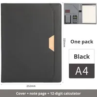 Carpeta Multifuncional A4 de Cuero PU para Oficina, Almacenamiento de Documentos, Contratos, Libro de Firmas, Gerente KC521 China