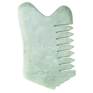 Natürliche Xiuyan Jade Guasha Kamm Massage werkzeuge Keimung und Verdickung Haar Jade <span class=keywords><strong>Gua</strong></span> <span class=keywords><strong>Sha</strong></span> Produkt graviert <span class=keywords><strong>Gua</strong></span> <span class=keywords><strong>Sha</strong></span> Kamm - Product Image 1