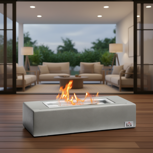 Chimenea Eléctrica de Sobremesa Homcom de 13 Pulgadas en Acero Inoxidable, Calefacción Interior y Exterior, Capacidad para 195 Pies Cuadrados, Efecto de Llama Realista - Product Image 2